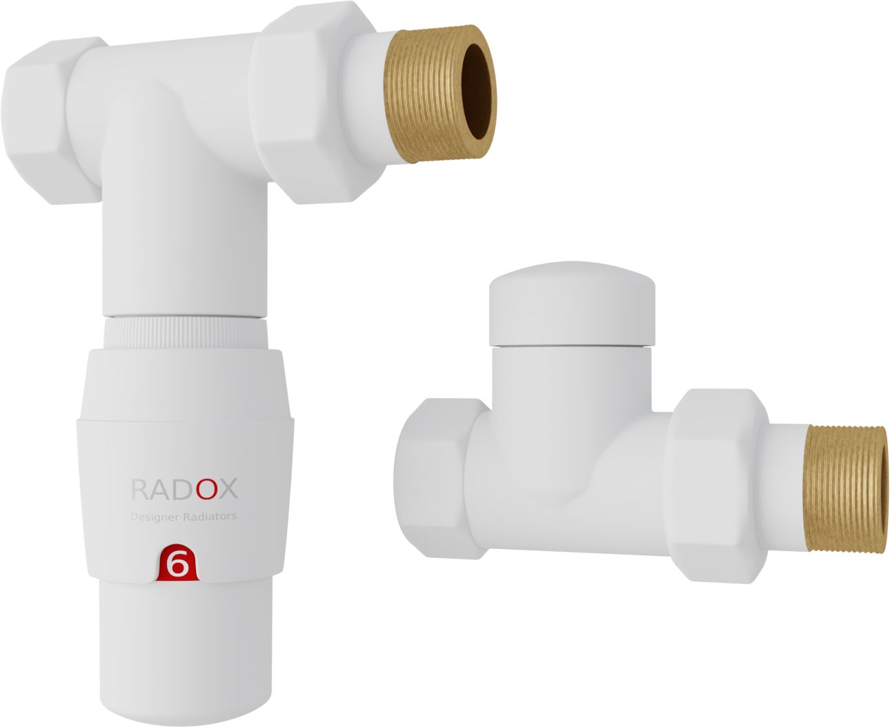 Radox RX122 zestaw termostatyczny prosty biały matowy VT-RX-122.9016M P