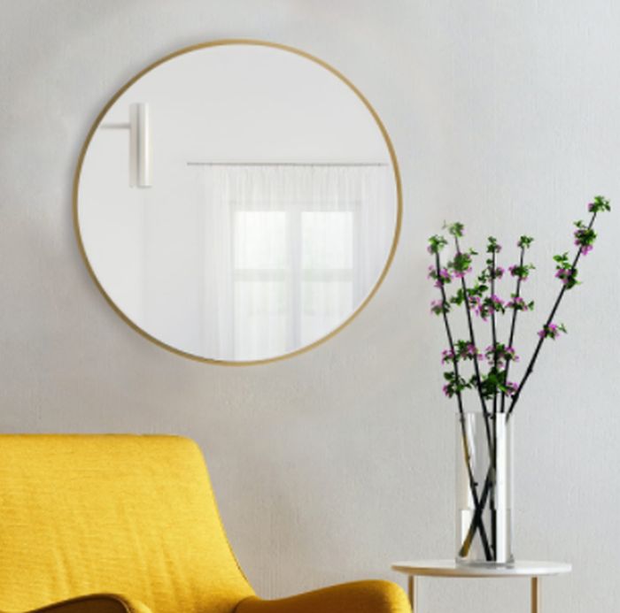 Baltica Design Tiny Border Round lustro 50x50 cm okrągłe złoty