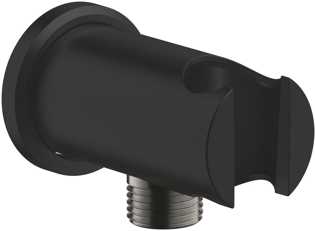 Grohe Rainshower Neutral przyłącze kątowe z uchwytem czarny 266582430 - Wysyłka w 24h