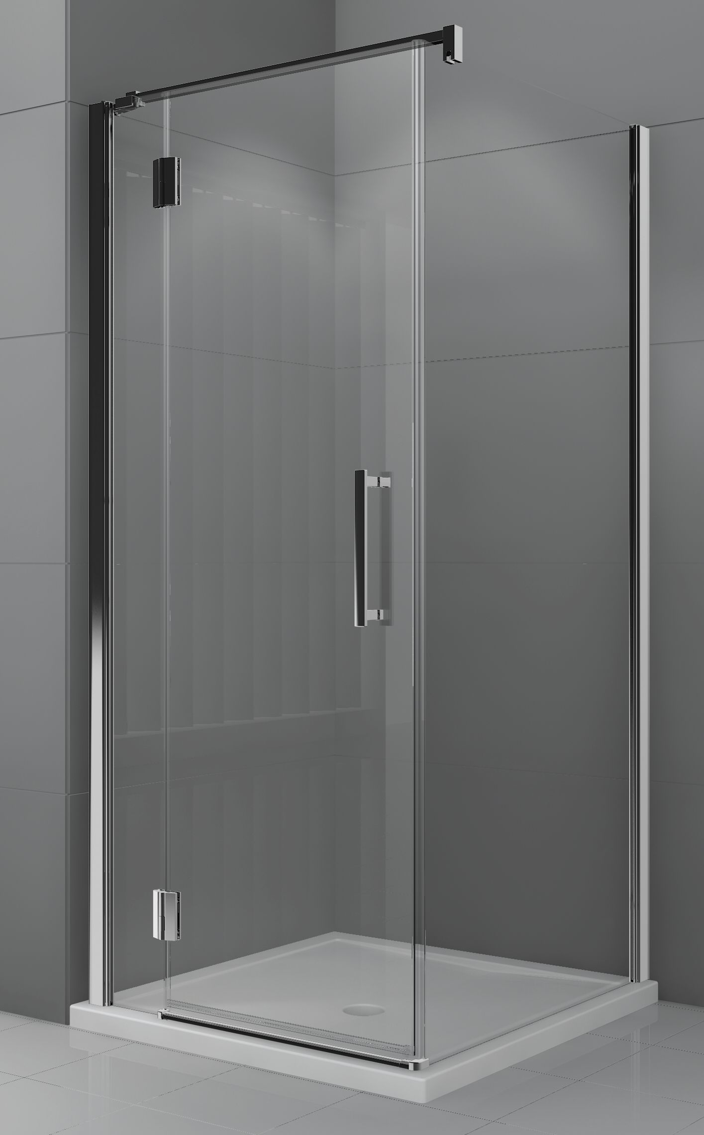 Novellini Modus G drzwi prysznicowe 170 cm lewe chrom/szkło przezroczyste MODUSGF170LS-1K