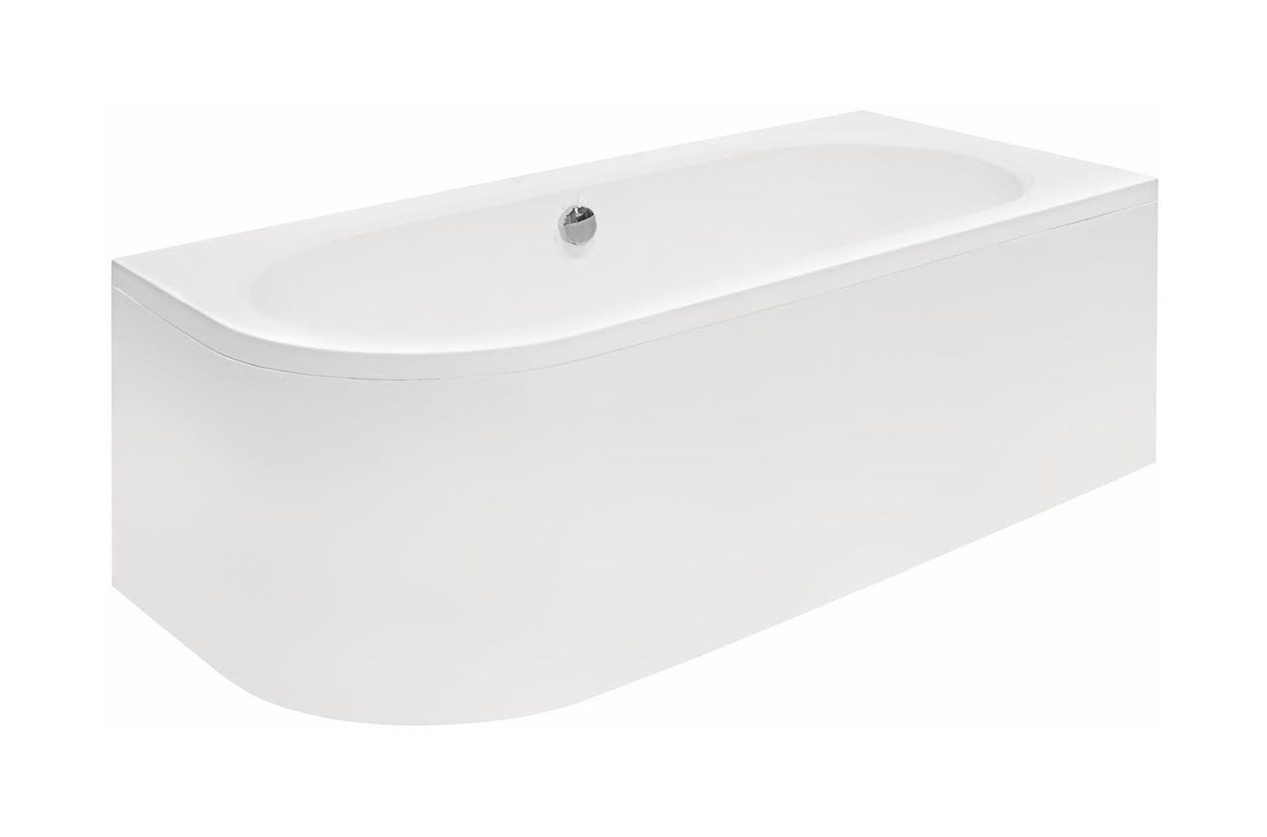 Zestaw Besco Avita wanna narożna 180x80 cm z obudową prawa biały (#WAV180NP, OAV180NS)