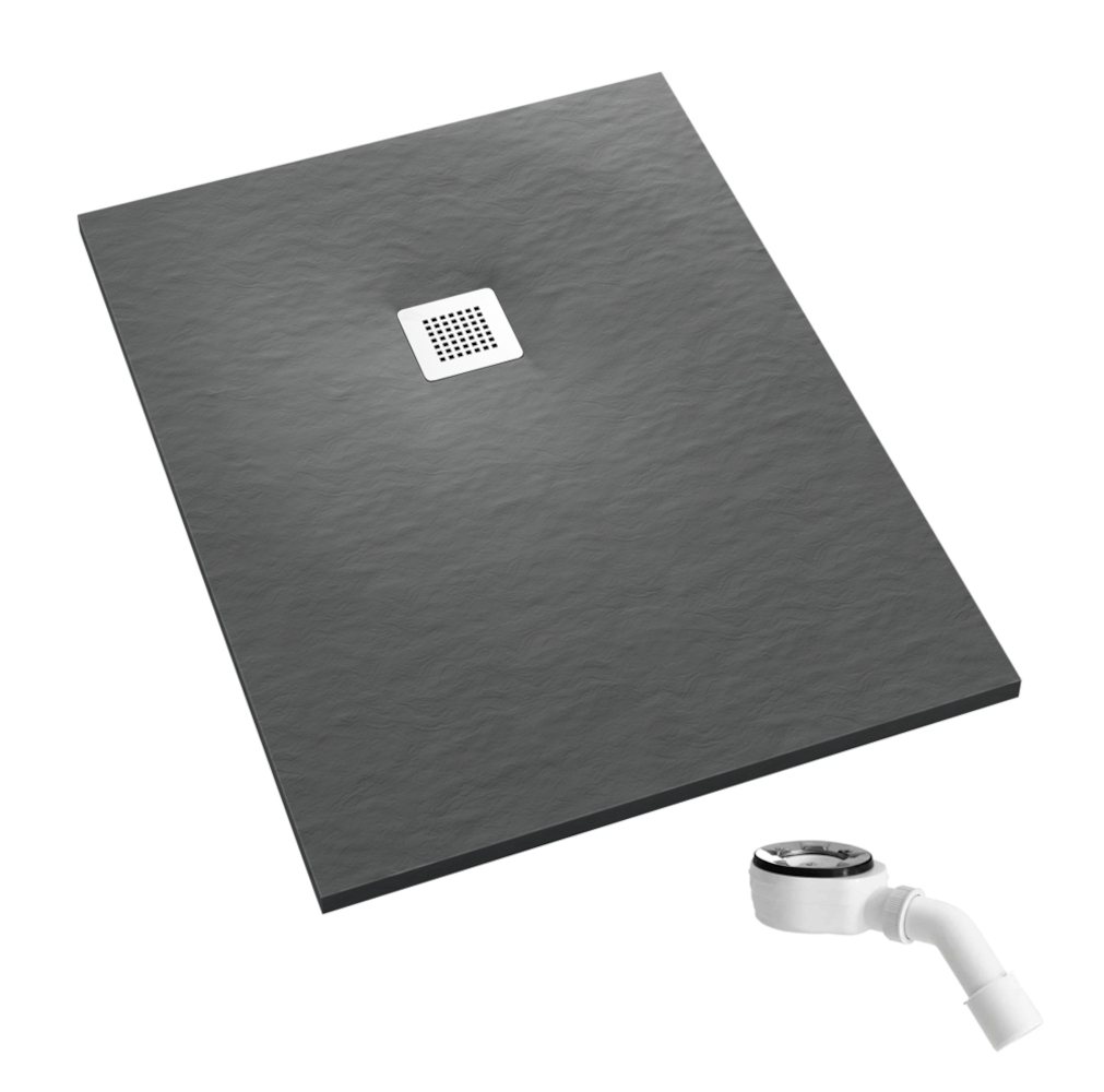 Schedpol Kalait Grey Stone brodzik prostokątny 100x80 cm szary 3.3106/S/ST-M2