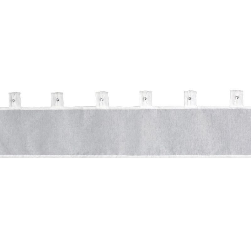 Firana zazdrostka SEVILLA Eurofirany 30 x 150 cm biała na szelkach z ozdobnymi kryształkami 1 szt.
