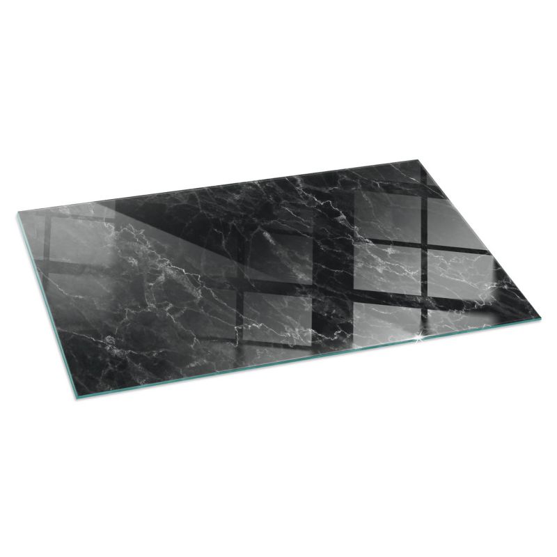 Szkło Hartowane pod Kominek/Piec Tulup 100x50 cm Szyba Ochronna Elegancki wzór marmuru 1 szt.