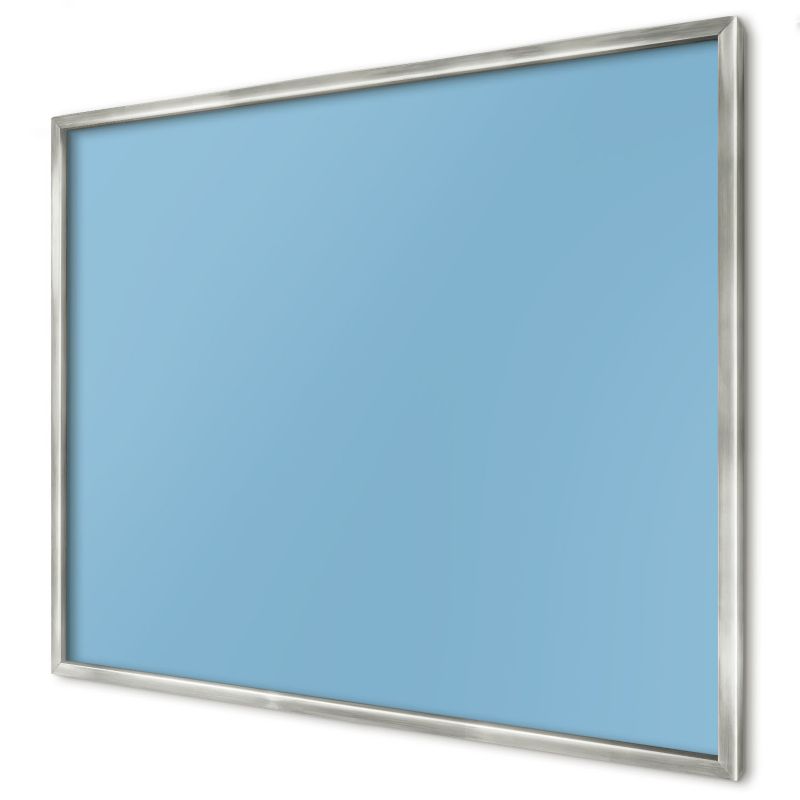 Tablica magnetyczna ozdobna Wallfluent 80x60 Kolor błękitny w srebrnej ramie 1szt
