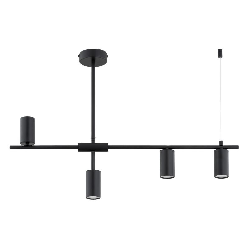 Lampa wisząca Alfa Saur 3216 czarna nowoczesna 4xGU10 x 10W 1 szt.