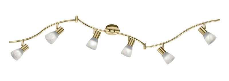 Lampa sufitowa wisząca Trio Levisto złoto-biała wym: 21 x 180 x 11 cm 6xE14 x 1 szt.
