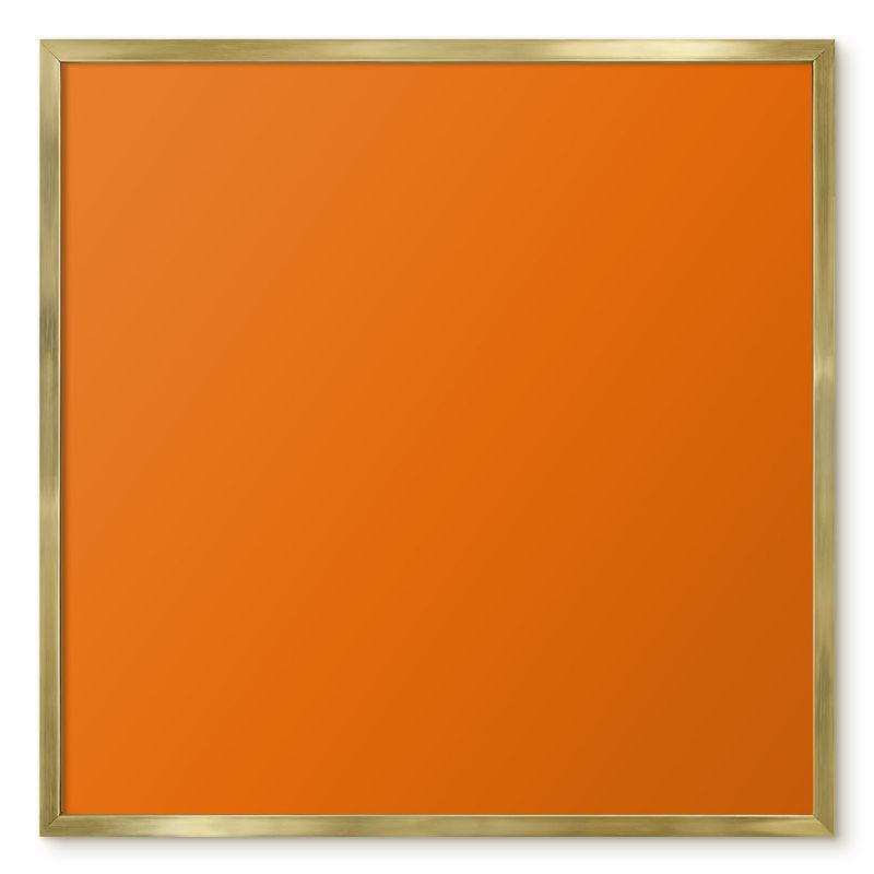 Tablica Na Magnesy Z Wakacji Tulup 50x50 cm Mocny pomarańczowy - Złota rama Do biura, salonu 1 szt.