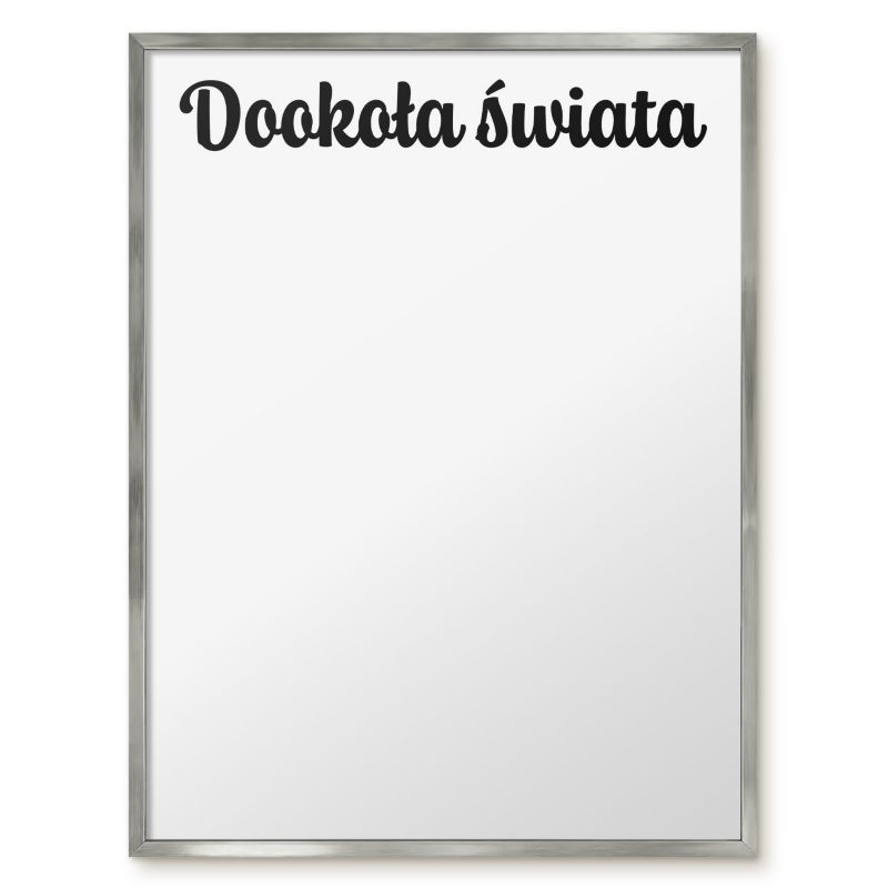 Tablica Magnetyczna Na Magnesy Tulup 60x80 cm Dookoła świata 1 - Srebrna rama Do salonu, sypialni 1 szt.
