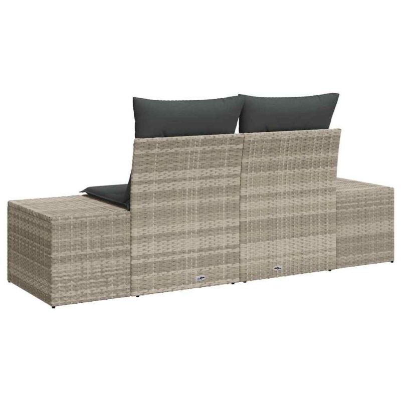 Sofa ogrodowa WaszeMeble z technorattanu szara z poduszkami WM-42006807 1 szt.