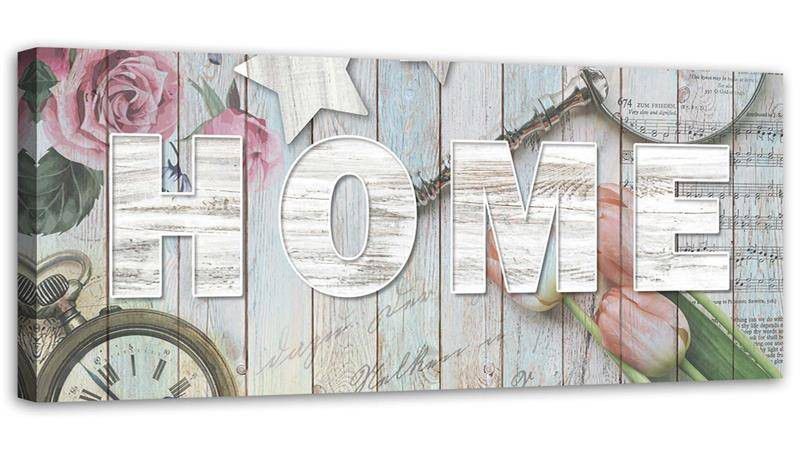 Obraz na płótnie Feeby Rustykalny styl napis Home 150x50cm 1szt