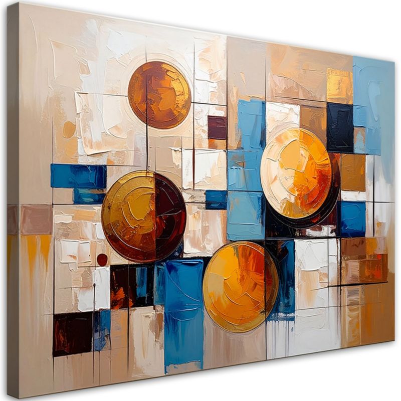 Obraz Abstrakcja do salonu Feeby Geometryczne Kolorowe Kształty 100x70cm 1szt