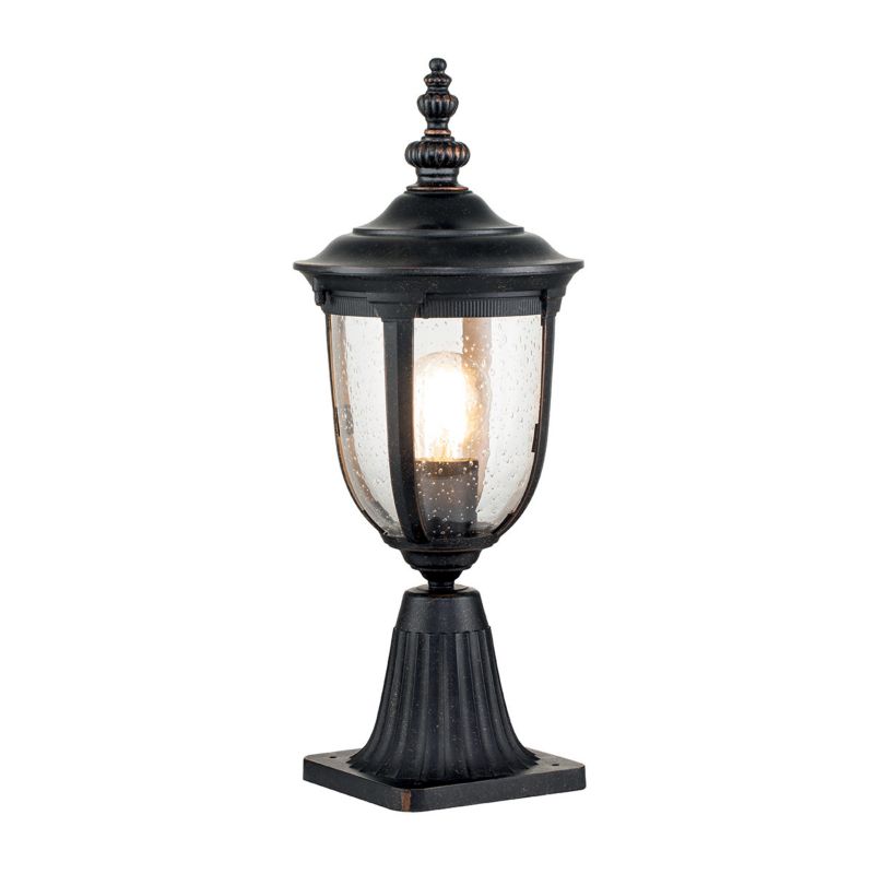 Lampa ogrodowa stojąca Elstead Cleveland postarzany brąz 1 x E27 x 60W IP44 wym: 46,6 x 18,5 x 18,5 cm - 1 szt.