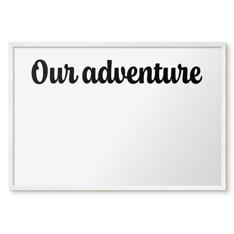 Tablica Magnetyczna Do Biura Tulup 60x40 cm Our adventure 1 - Biała rama Do salonu, sypialni 1 szt.