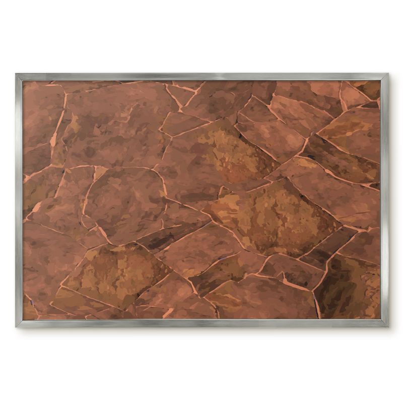 Tablica Magnetyczna Do Notatek Tulup 60x40 cm Kamienna struktura - Srebrna rama Do salonu, sypialni 1 szt.