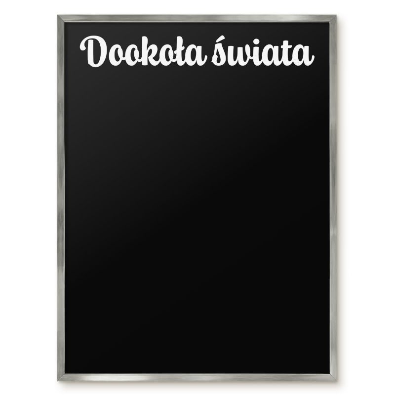 Tablica Magnetyczna Na Magnesy Tulup 60x80 cm Dookoła świata 6 - Srebrna rama Do salonu, sypialni 1 szt.