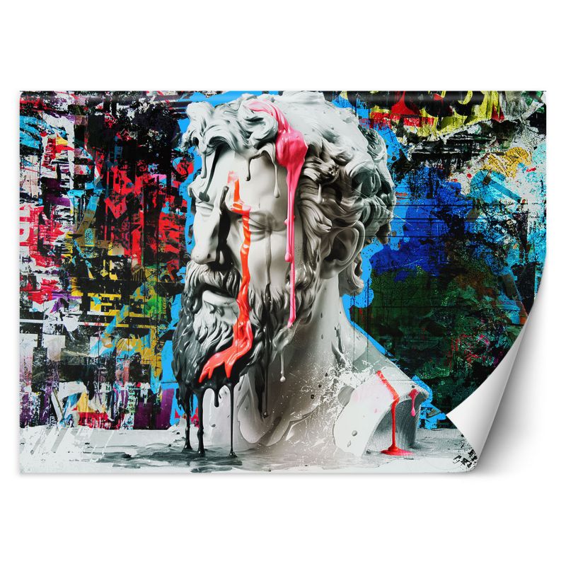 Fototapeta Feeby Rzeźba Posejdona Graffiti 200x140 1 szt