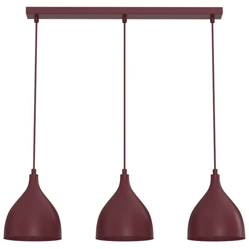 Lampa wisząca Luminex Noak classic czerwona 3xE27x15W IP20 wym:110x72x17cm - 1 szt.