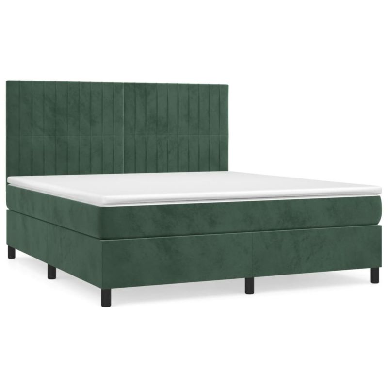 Łóżko kontynentalne WaszeMeble 160x200 cm ciemnozielone WM-3143154 1 szt.