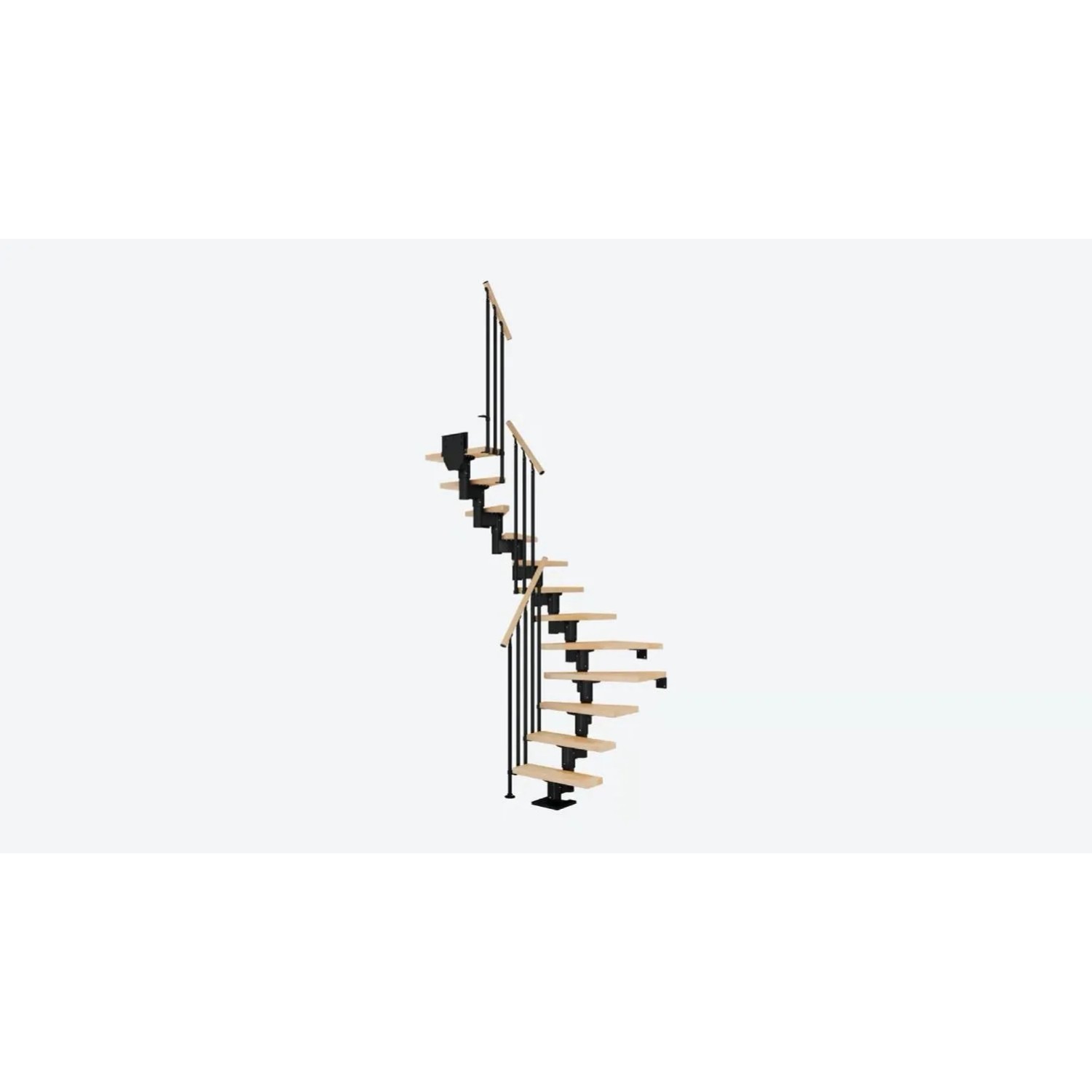 Dolle Schody modułowe Dublin 71cm dąb lakierowany czarny max.H270