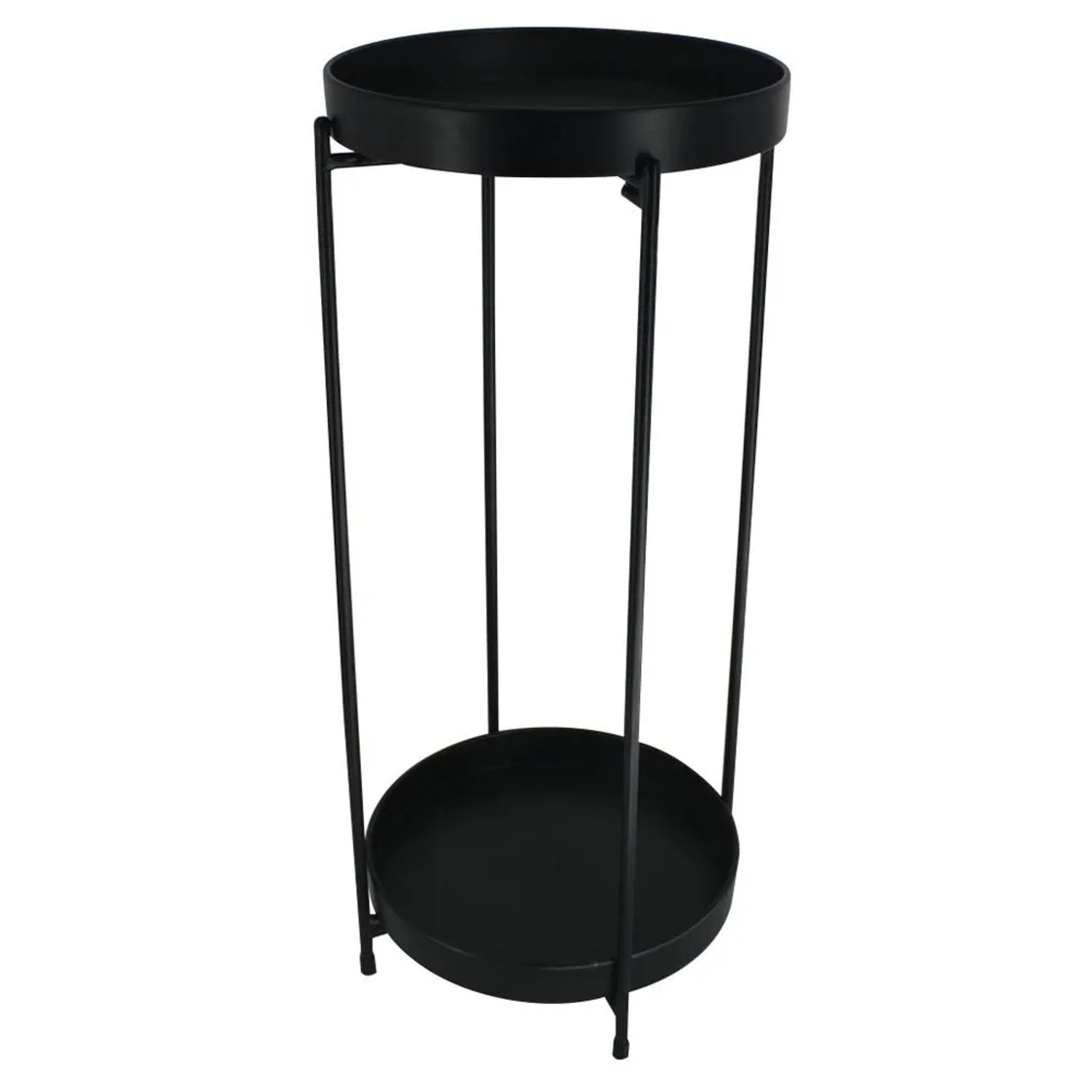 Kwietnik Rondo M metalowy czarny - 30,5 x 59 cm