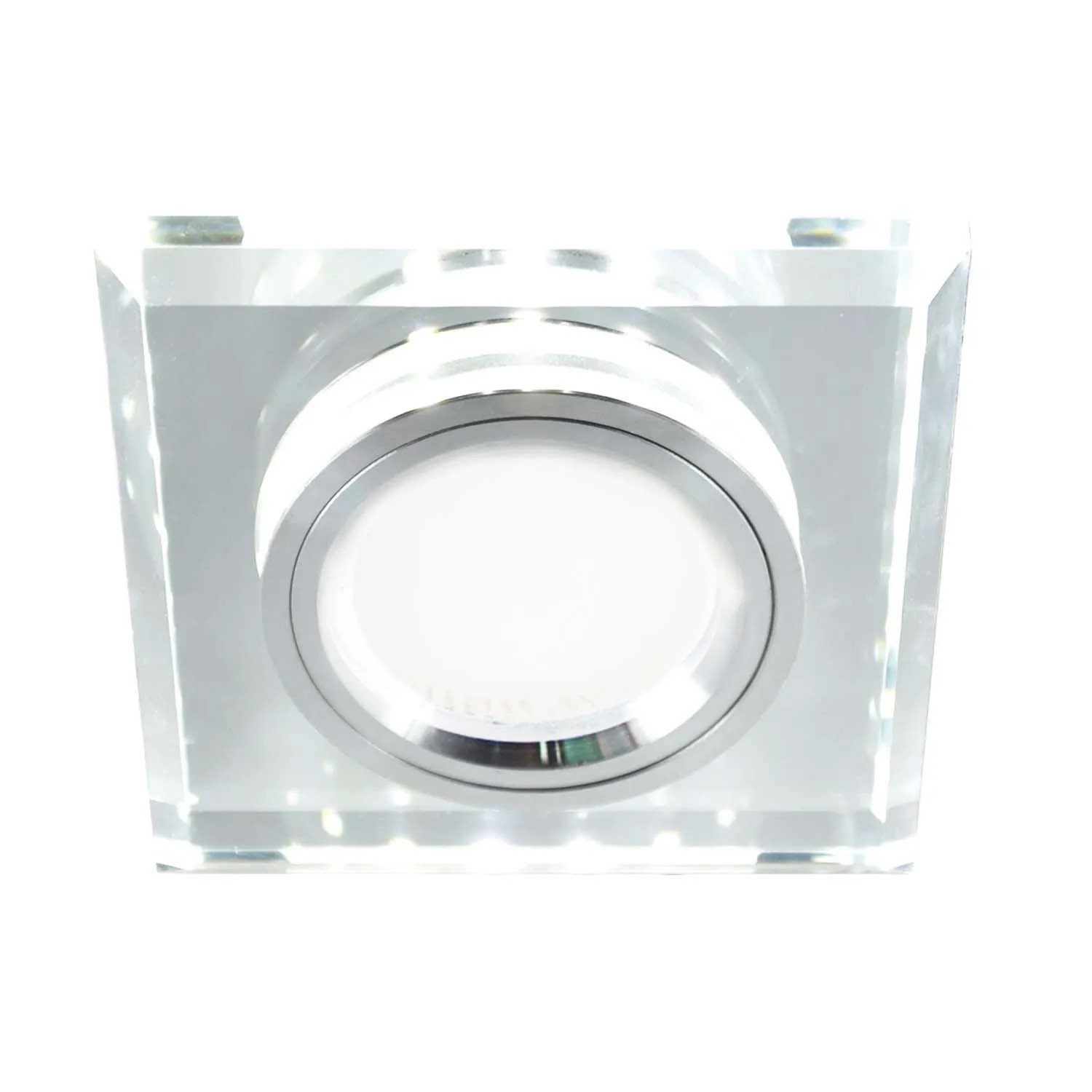 Struhm Lampa podtynkowa STAN LED D CW 1xGU10 50W 9x9cm przezroczysta/chrom