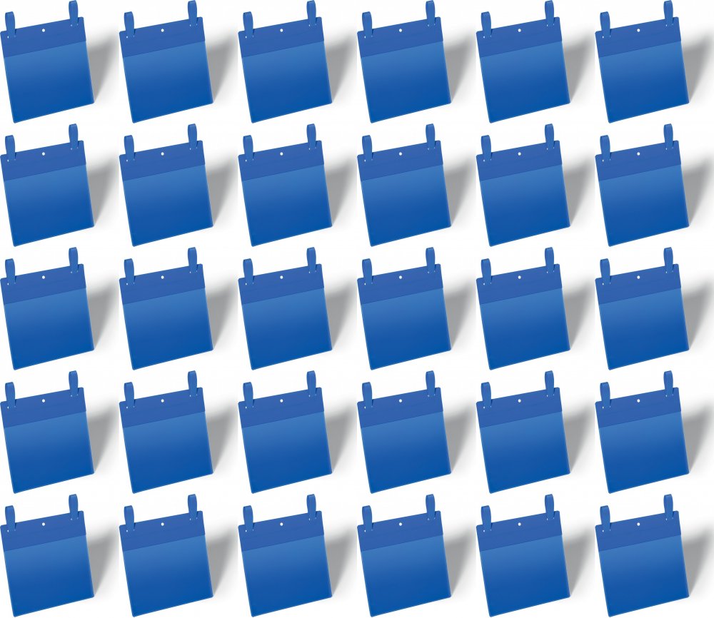 2x Kieszeń magazynowa Durable, z paskami montażowymi, A5, pozioma, 50 sztuk, niebieski