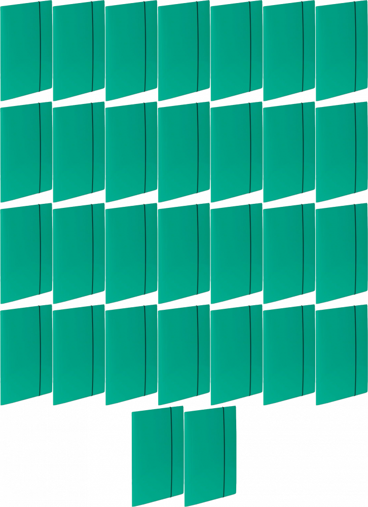 50x Teczka kartonowa z gumką VauPe Soft, A4, 450g/m2, 20mm, turkusowy