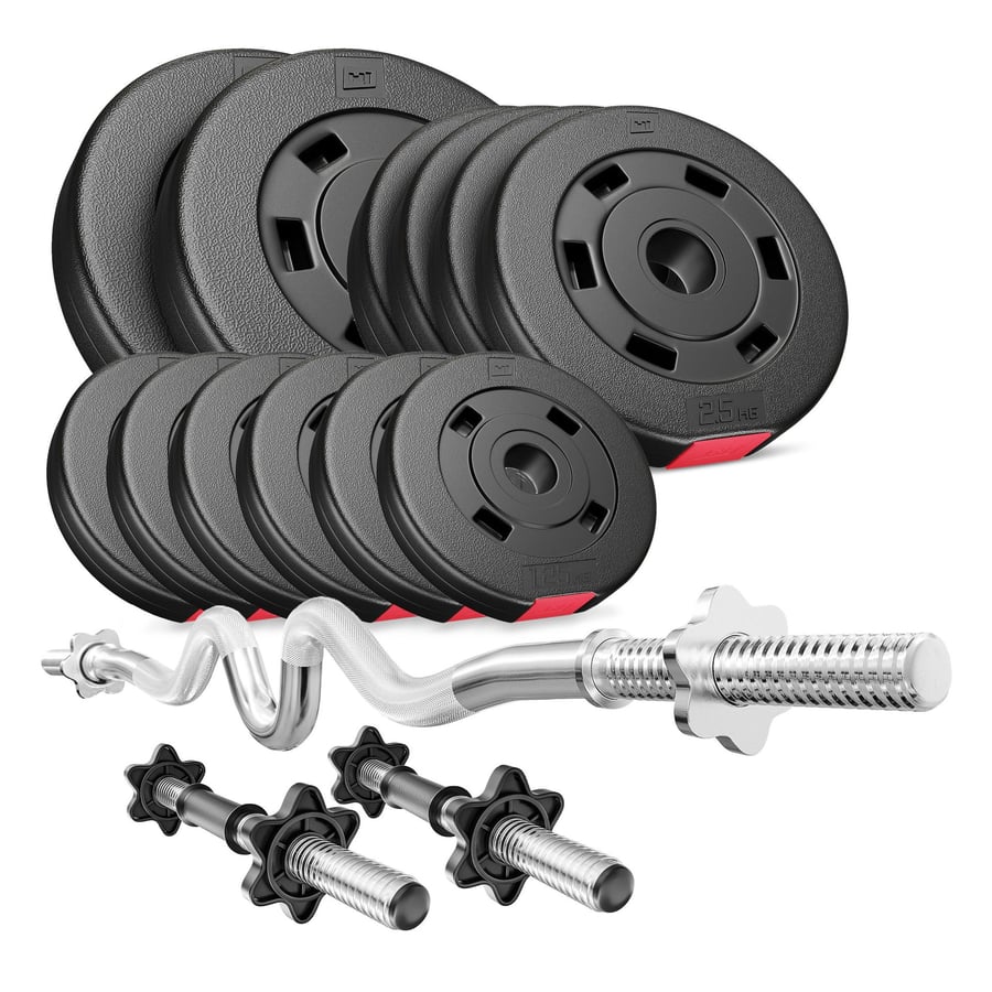 Kunststoff Hantelset 38 kg mit Super SZ-Stange