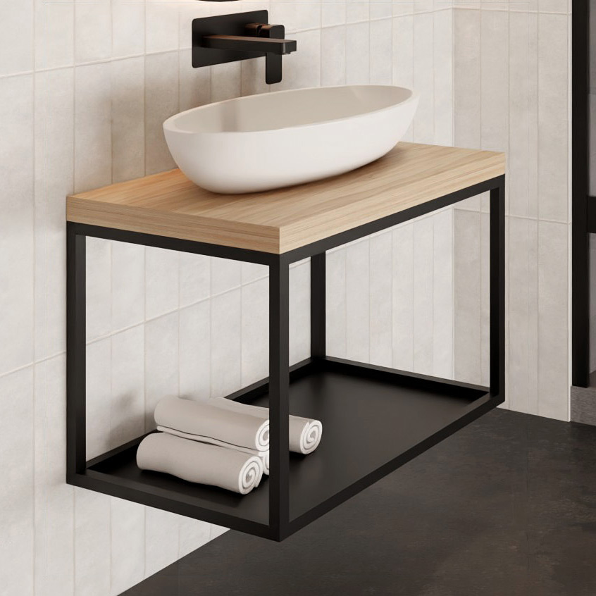 Baltica Design Hege konsola podumywalkowa 75x35x45 cm czarna