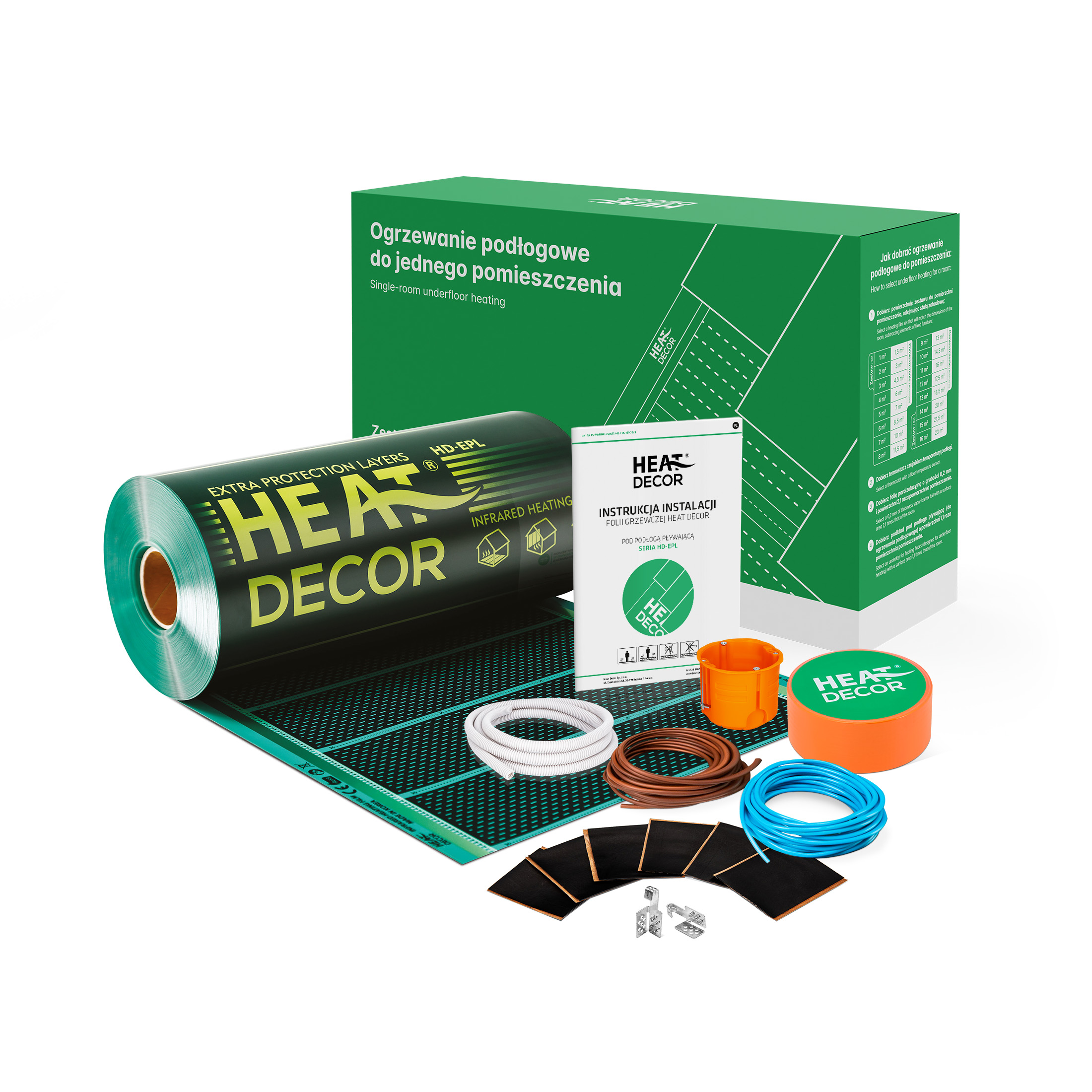 Heat Decor HD-EPL folia grzewcza 8 m2 80 W/m2 Z/EPL40/BT/BX/16