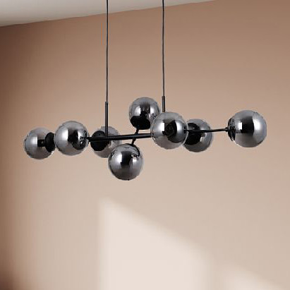 Italux Molite lampa wisząca 8x5 W czarna PND-1098-8-BL
