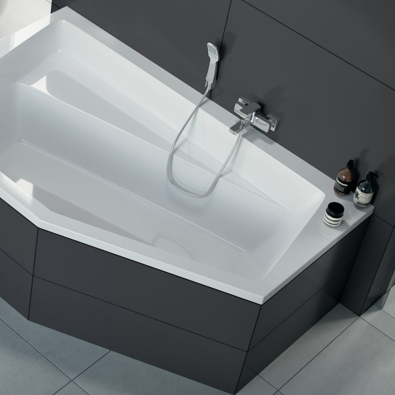 Excellent Vesper wanna narożna 160x100 cm lewa biała WAEX.VEL16WH