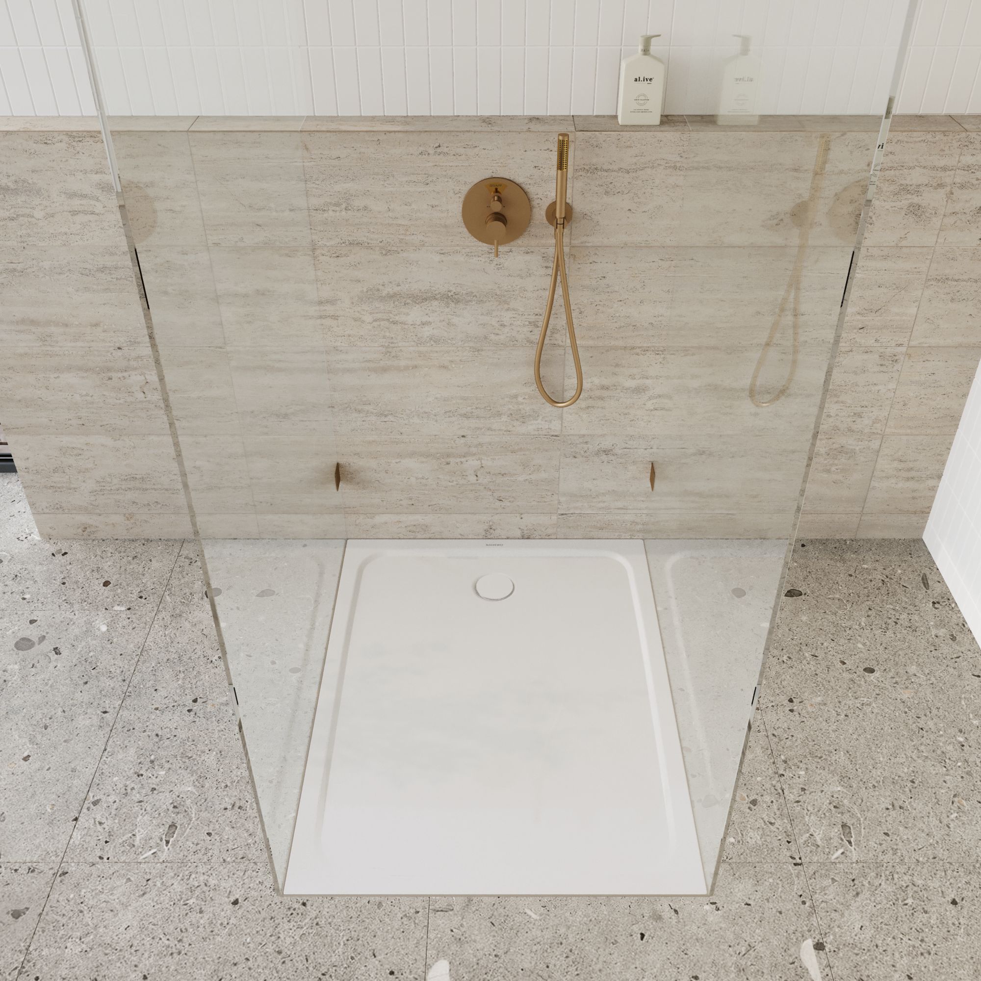 Kaldewei Cayonoplan brodzik 130x80 cm prostokątny z antypoślizgiem Invisible Grip model 2264-5 z obniżonym nośnikiem styropianowym ...