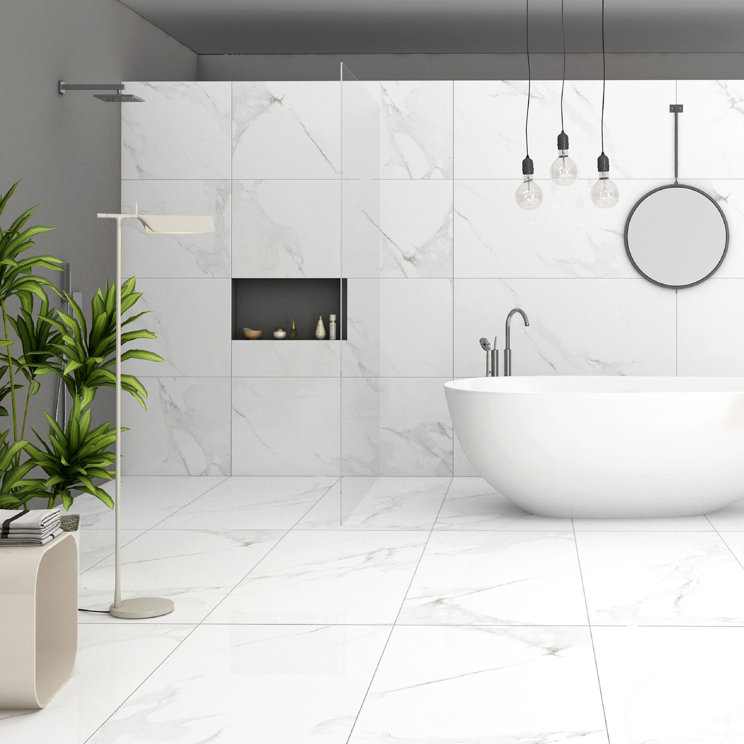 Euroceramic Calacata płytka ścienno-podłogowa 60x120 cm biały poler