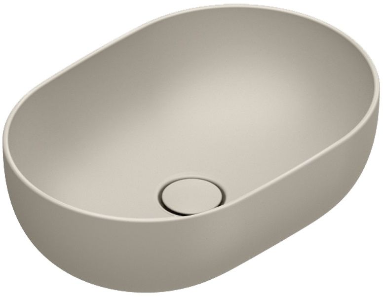 Catalano Sfera umywalka 50x35 cm owalna nablatowa sabbia satinato 0522500029