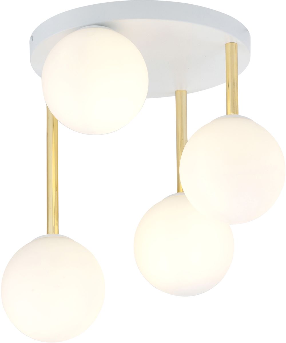 Darmowa Dostawa - Lampa podsufitowa 4x10 W biała-mleczny Emibig Dolce 12614