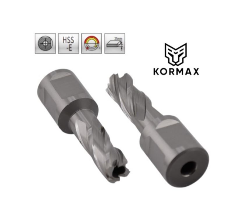 Frez trepanacyjny M2AL Kormax 12x25mm z uchwytem Weldon (DNHX-20120) - 1 szt.