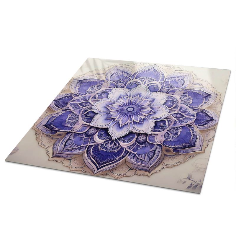 Blat Stołowy ArtPrintCave 50x50 cm Fioletowa mandala - Blat ze Szkła Hartowanego 1 szt.