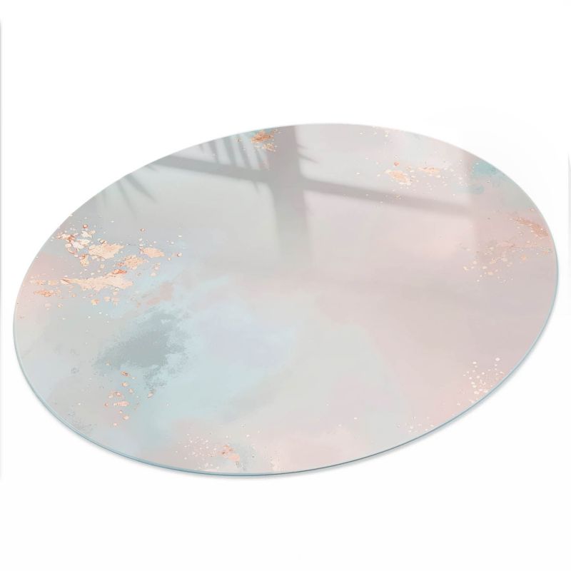 Blat Stołowy ArtPrintCave fi50 cm Pastelowa abstrakcja 1 - Blat ze Szkła Hartowanego 1 szt.