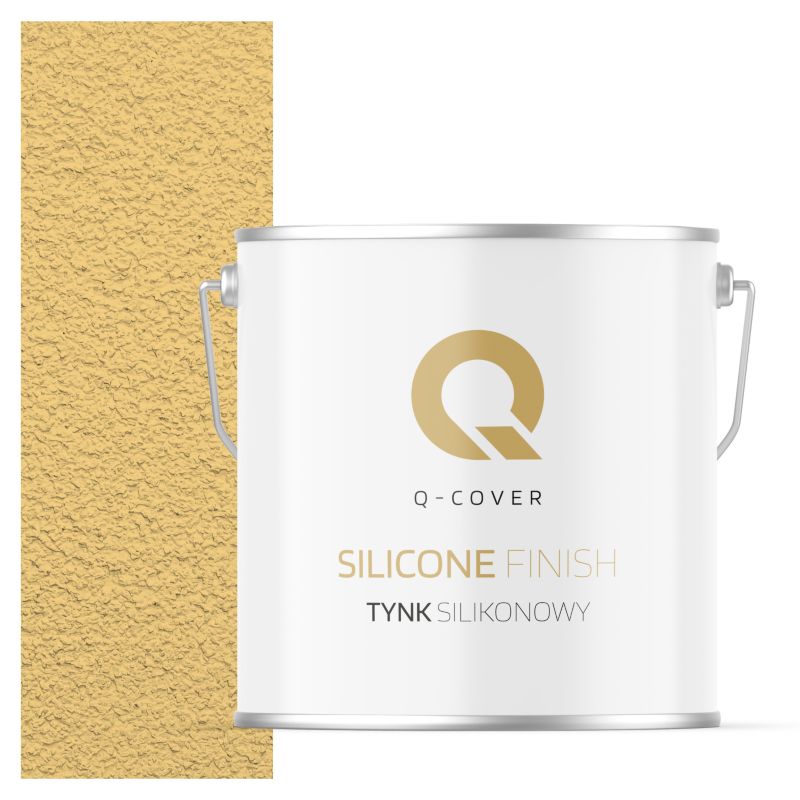 Tynk Silikonowy Elewacyjny Baranek 1.00mm Q-Cover Żółty F645 7KG