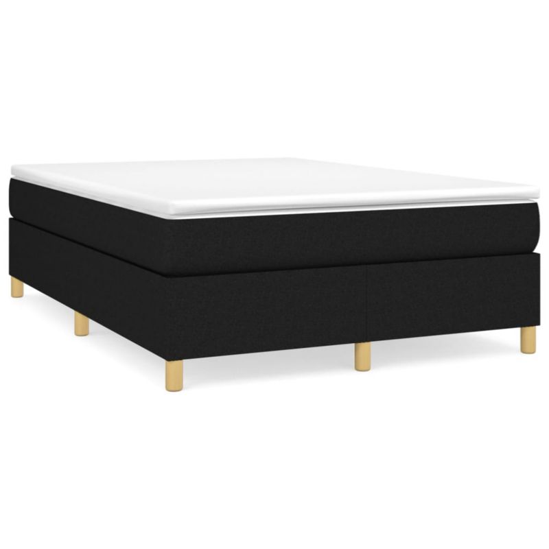 Łóżko z materacem WaszeMeble 135x190 cm Czarny tkanina WM-3144516 1 szt.