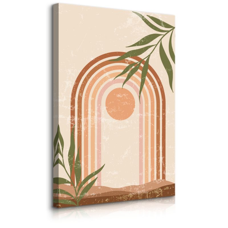 Obraz Muralo Na Płótnie Zachód Słońca Styl Boho Minimalizm Natura 50x70 cm 1 szt.