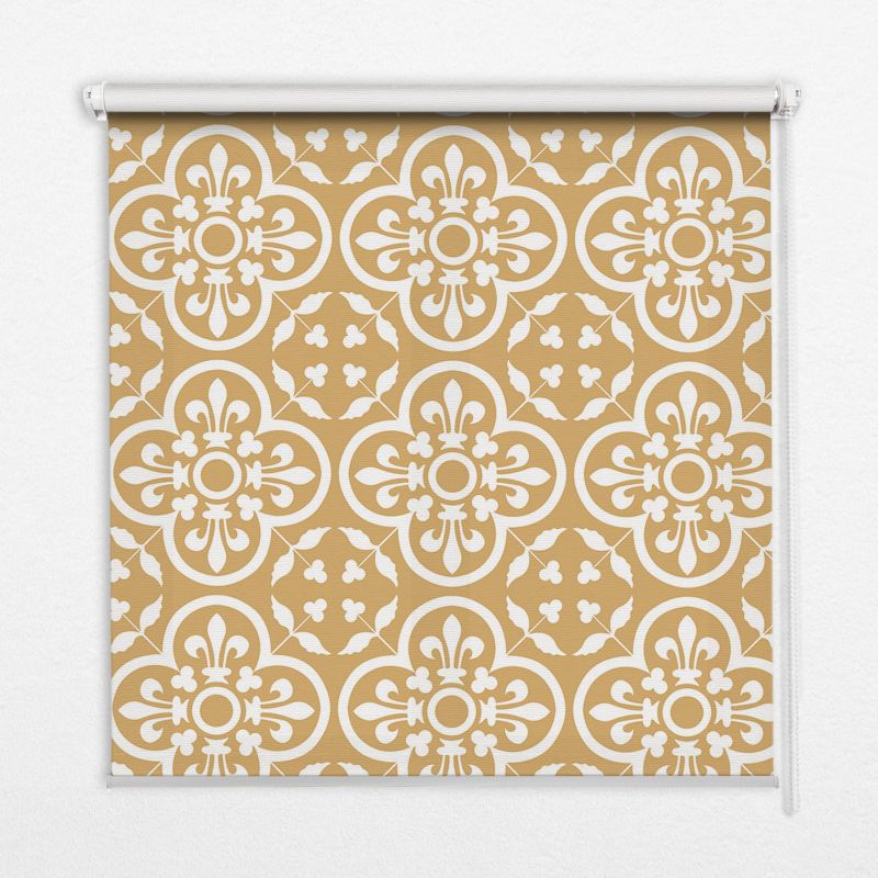 Roleta Do Salonu Tulup 110x140 cm Portugalska Kafelka Ludowy Wzór Montaż do ściany/sufitu 1 szt.