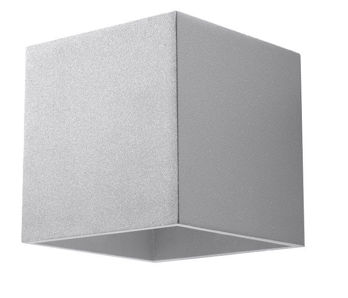 Kinkiet ścienny Sollux Lighting Quad szary 1 x G9 x 40W IP20 wym: 10 x 12 x 12 cm - 1 szt.