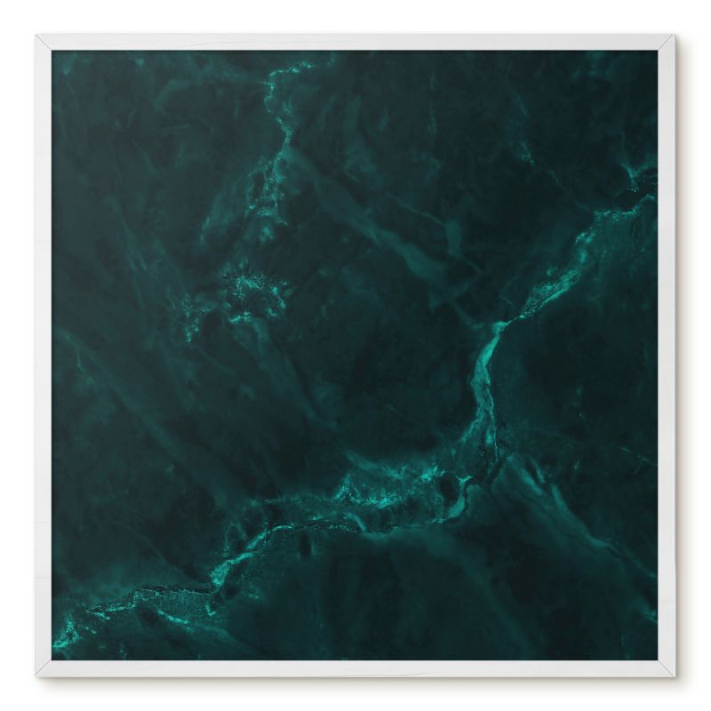 Magnetyczna Tablica Ścienna Tulup 50x50 cm Zielona głębia 1 - Biała rama Do salonu, sypialni 1 szt.