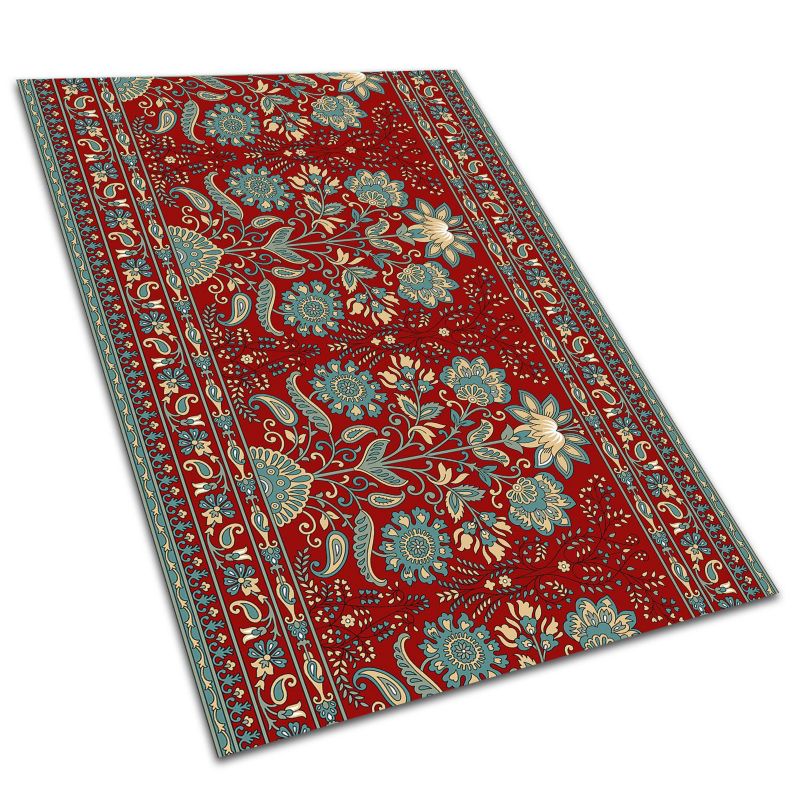 Winylowy Dywan Tarasowy Tulup 100x150 cm Odporny Na Warunki Atmosferyczne Paisley kwiaty 1 szt.