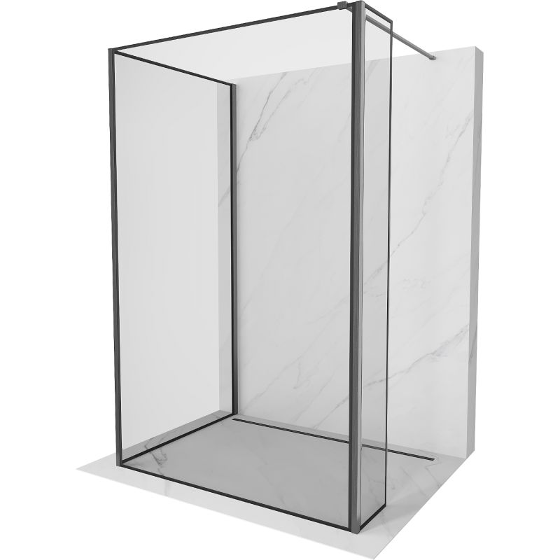Ścianka prysznicowa Mexen Kioto czarny wzór 110x90x40 cm 800-110-090-221-66-70-040 1 szt.