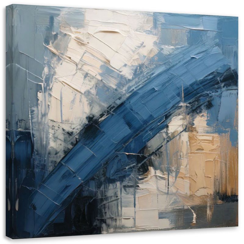 Obraz do salonu Feeby Abstrakcja Industrialna Niebieski 40x40cm 1szt