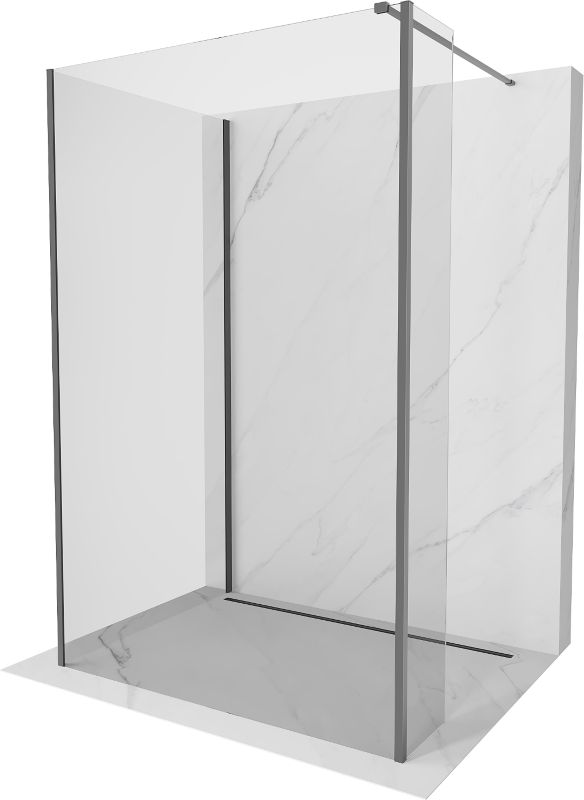 Ścianka prysznicowa Mexen Kioto transparentna gun metal 130 x 85 x 30 cm 800-130-085-221-95-00-030 1 szt.